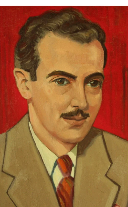 Portrait peint de Gabriel Drouin, artisan du développement de l'Institut généalogique Drouin