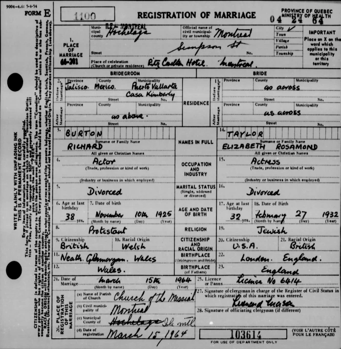 Marriage record from the Marriages and Deaths 1926-1997 collection