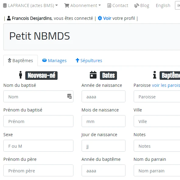 Moteur de recherche du Petit NBMDS